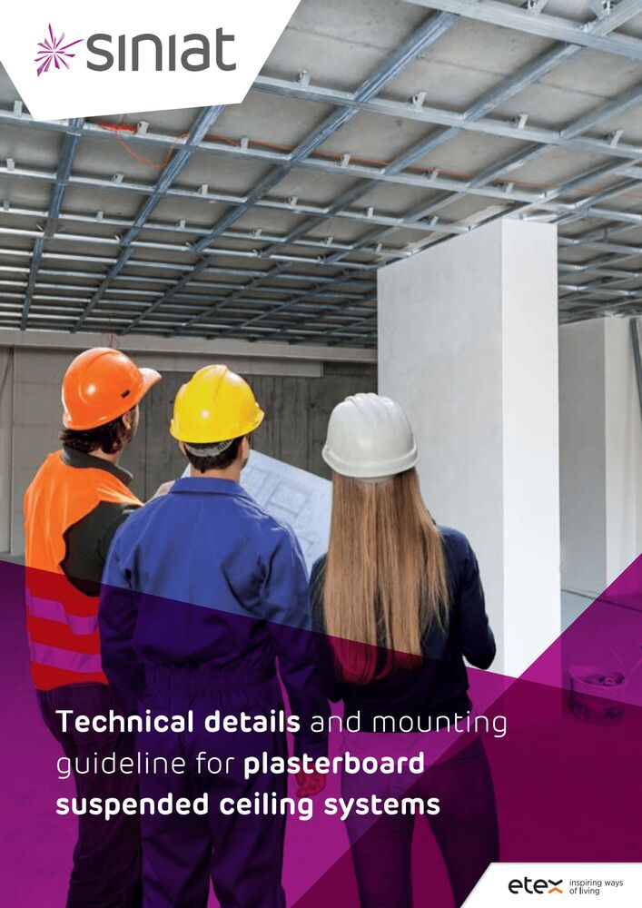 Technical details and mounting guideline for plasterboard suspended ceiling systems